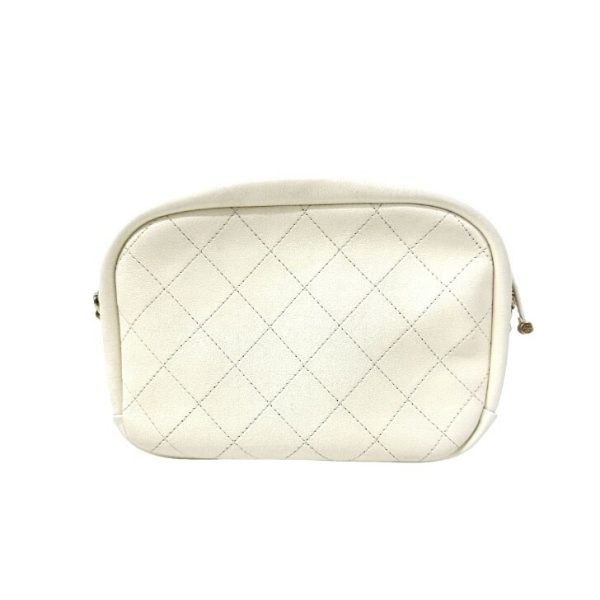 compass1695022726 Chanel Matelasse Shoulder Bag Lambskin Ivory