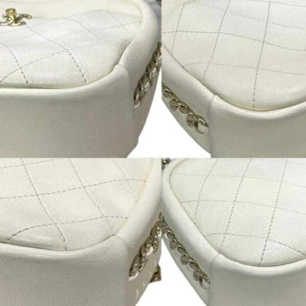 compass1695022744 Chanel Matelasse Shoulder Bag Lambskin Ivory