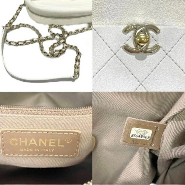 compass1695022750 Chanel Matelasse Shoulder Bag Lambskin Ivory