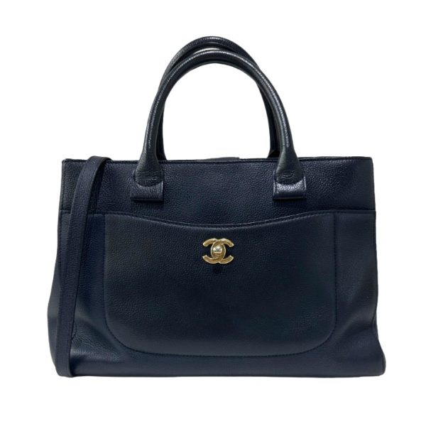 compass1695887537 Chanel Neo Executive Tote Caviar 2way Bag Blue