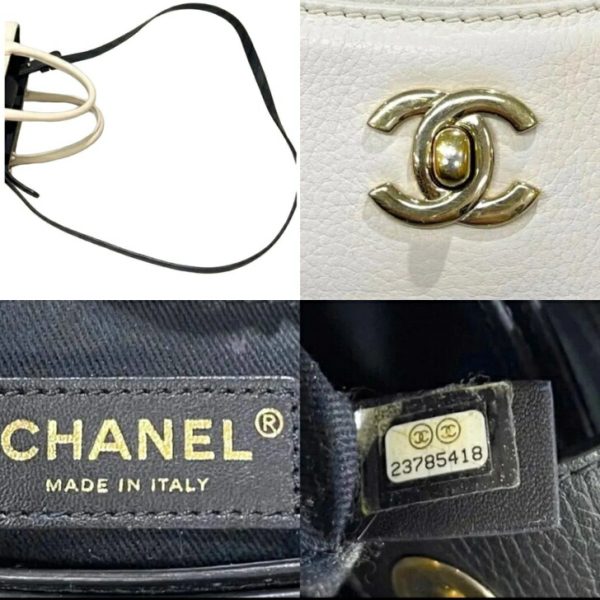 compass1695888315 Chanel Neo Executive Tote Small Bicolor Ivory Black