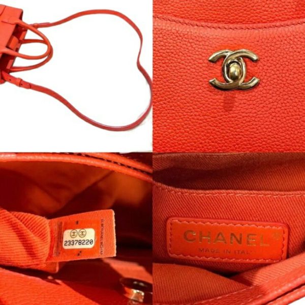 compass1696060753 Chanel Neo Executive Tote Small Caviar 2way Bag Orange