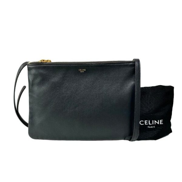 compass1697269740 Celine Trio Large Shoulder Bag Black