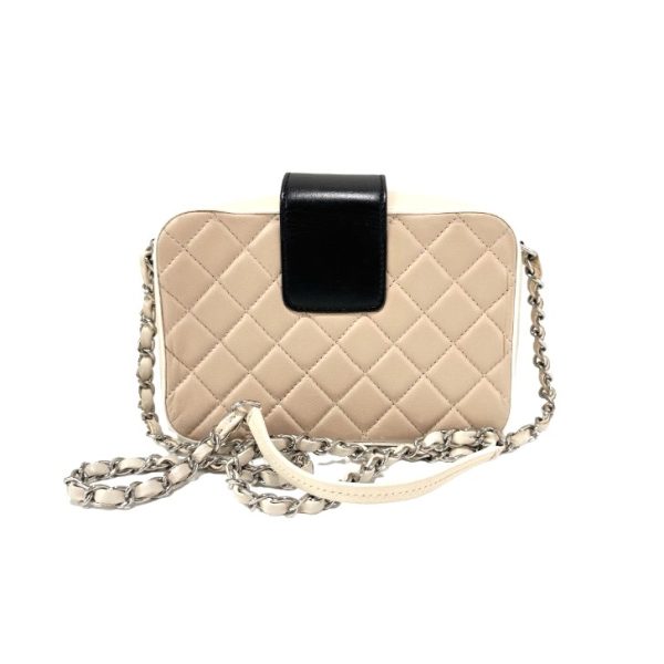 compass1697963062 Chanel Matelasse Shoulder Bag Tricolor Lambskin Pink Beige