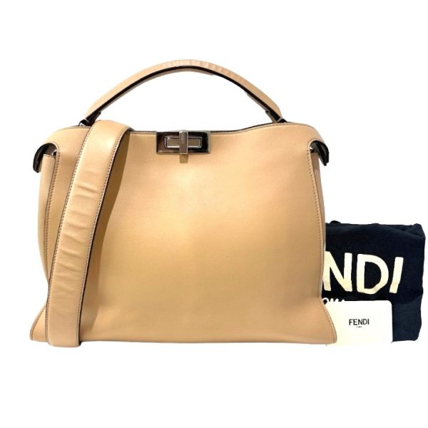 compass1699002621 Fendi Peekaboo Essential Handbag Beige