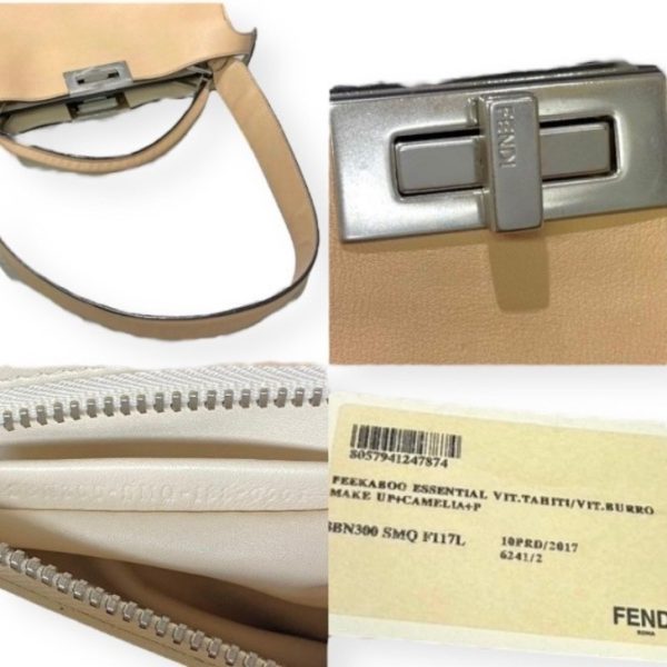 compass1699002713 Fendi Peekaboo Essential Handbag Beige