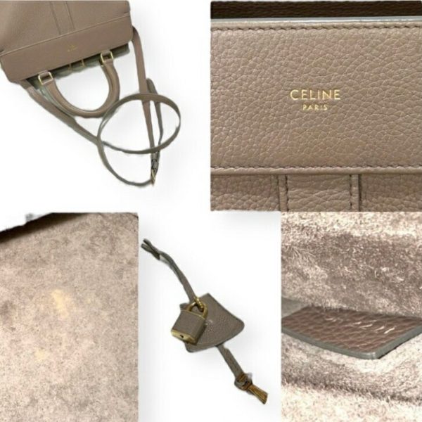 compass1699688280 Celine Small Cava De France 2way Handbag Pebble