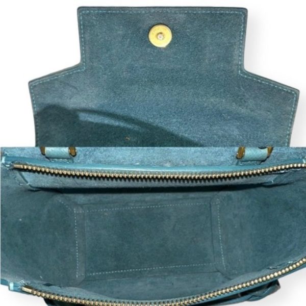 compass1699691129 Celine Belt Bag Nano 2way Handbag Blue