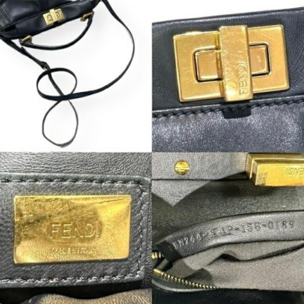 compass1699693313 Fendi Peekaboo Mini Handbag Black