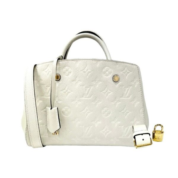 compass1699948481 Louis Vuitton Montaigne BB 2Way Handbag White