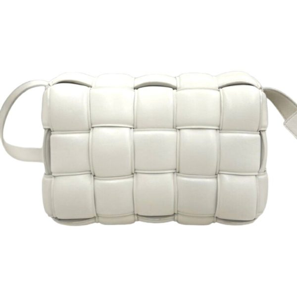 compass1711526712 Bottega Veneta Padded Cassette Shoulder Bag White