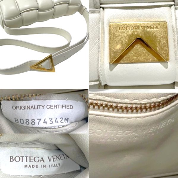 compass1711526736 Bottega Veneta Padded Cassette Shoulder Bag White