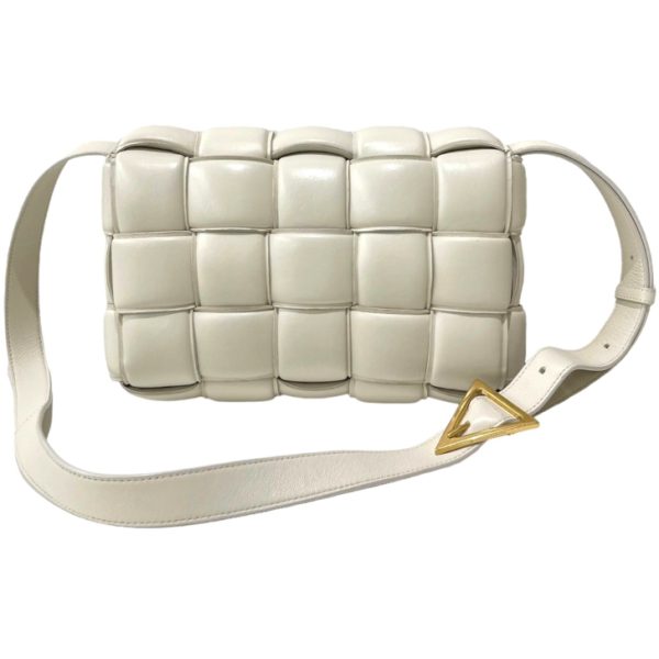 compass1712122718 Bottega Veneta Padded Cassette Shoulder Bag Ivory