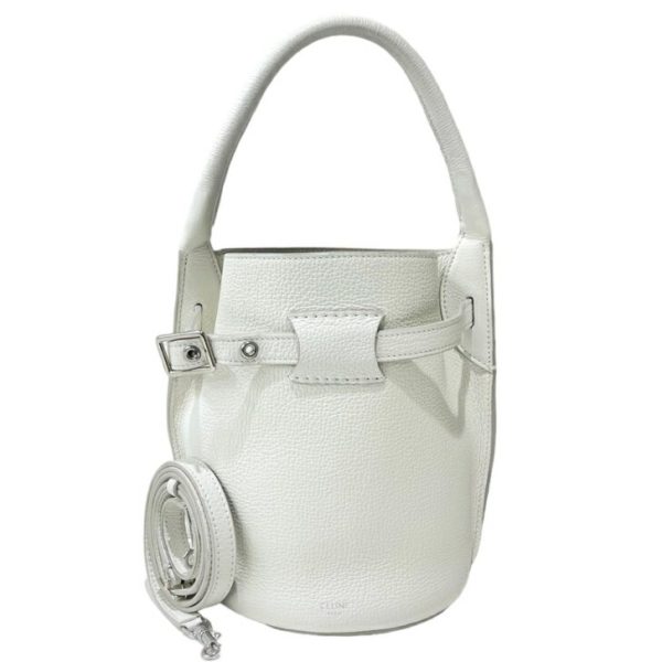 compass1712130407 Celine Big Bag Nano Bucket 2way Shoulder Bag White