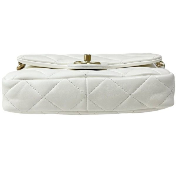 compass1715157032 Chanel Matelasse Shoulder Bag Lambskin White