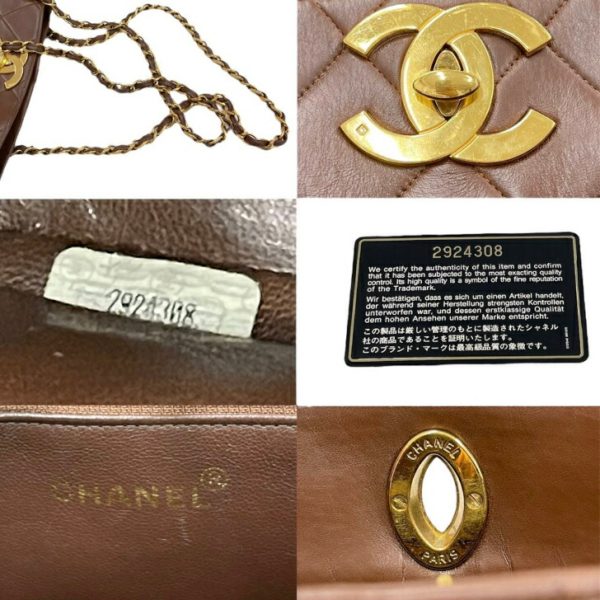 compass1716426412 Chanel Matelasse Shoulder Bag Lambskin Brown