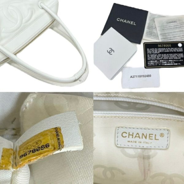 compass1718874864 Chanel Handbag Triple Coco Lambskin White