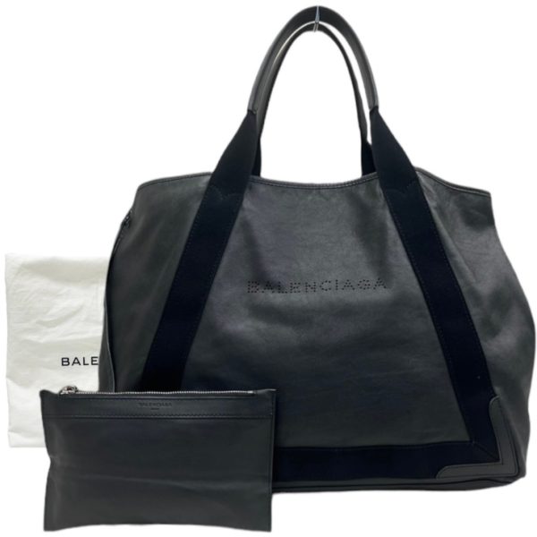 compass1718951705 Balenciaga Blue Cabas Tote Black