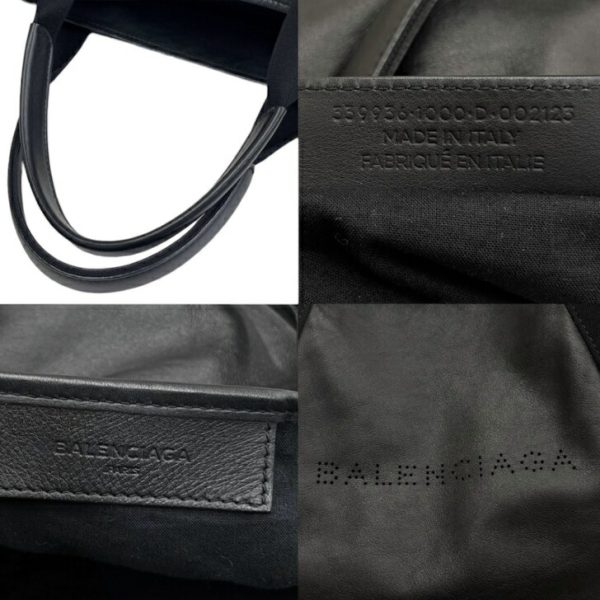 compass1718951733 Balenciaga Blue Cabas Tote Black