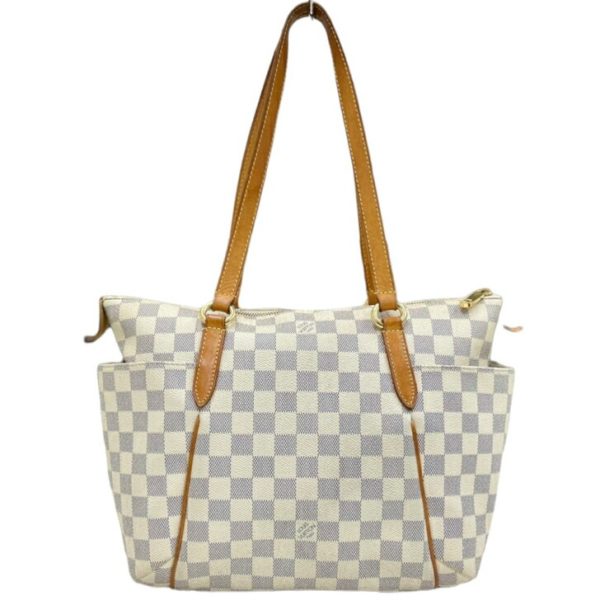 compass1718952051 Louis Vuitton Damier Azur Totally PM Tote Bag White