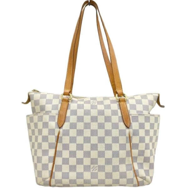 compass1718952058 Louis Vuitton Damier Azur Totally PM Tote Bag White