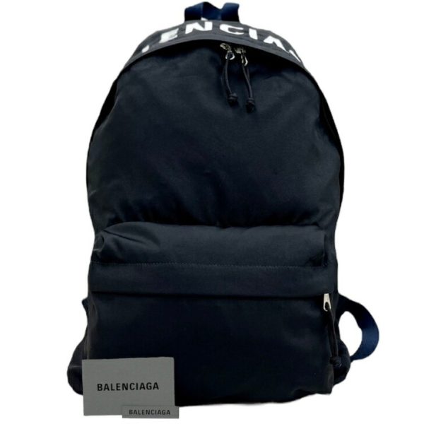 compass1718952324 Balenciaga Wheel Nylon Backpack Black