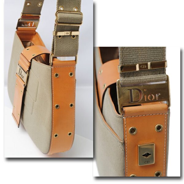 d 0422 5 Christian Dior Shoulder Bag Street Chic Khaki