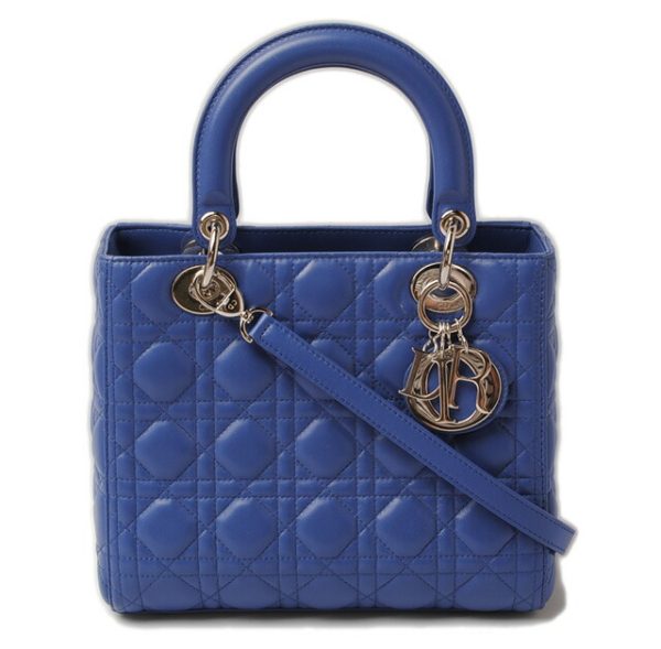 d 16 004 1 Christian Dior Handbag Cannage Blueberry