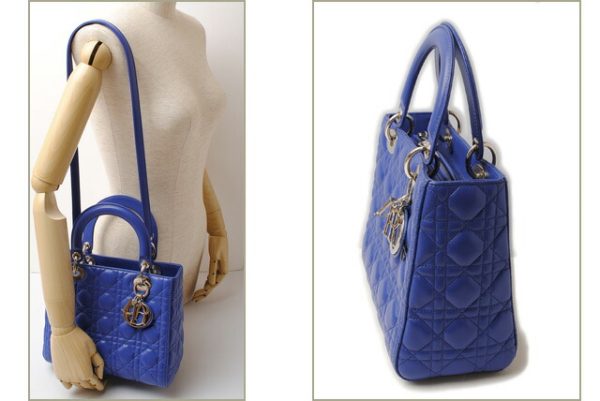 d 16 004 5 Christian Dior Handbag Cannage Blueberry