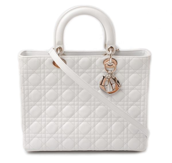 d 16 005 1 Christian Dior Dior Handbag Cannage White