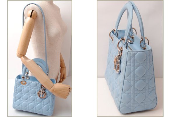 d 16 007 6 Christian Dior Handbag Cannage Blue