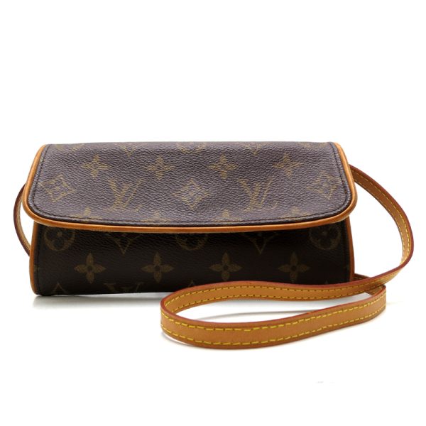 dh54929 1 Louis Vuitton Pochette Twin PM Monogram Shoulder Bag Brown