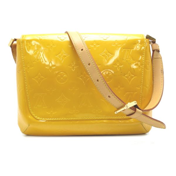 dh55069 1 Louis Vuitton Thompson Street Monogram Vernis Shoulder Bag Yellow