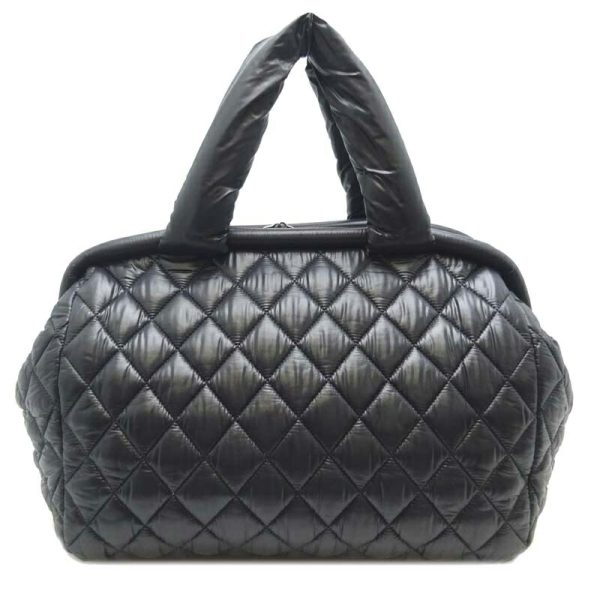 dh60076 12 Chanel Coco Cocoon Nylon Handbag Black