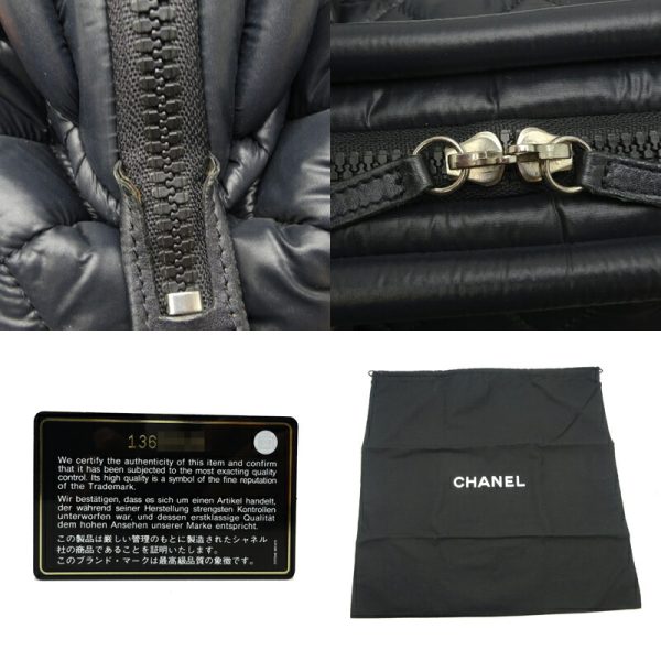 dh60076 19 Chanel Coco Cocoon Nylon Handbag Black