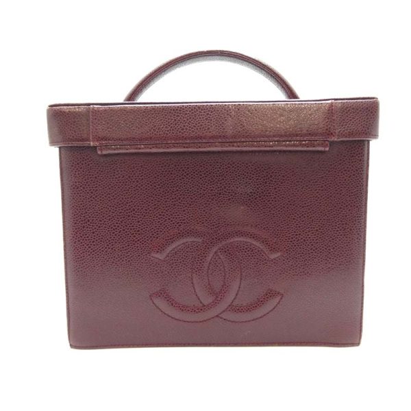 dh60451 2 Chanel Vanity Caviar Skin Handbag Bordeaux