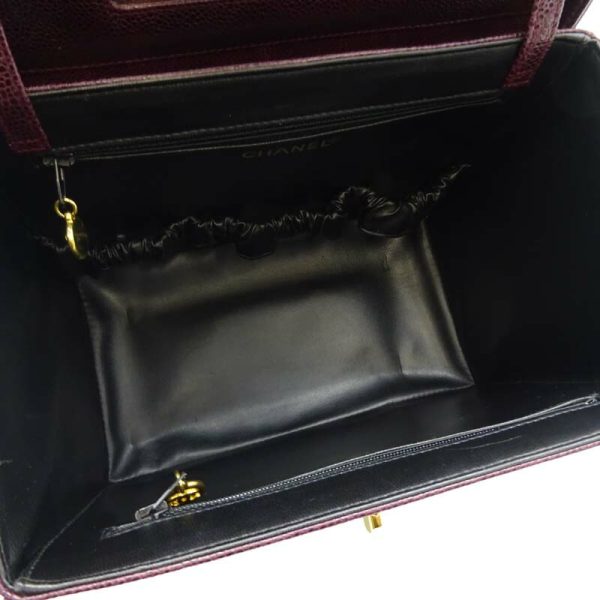 dh60451 6 Chanel Vanity Caviar Skin Handbag Bordeaux