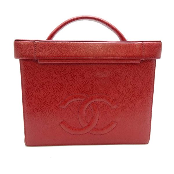 dh60452 2 Chanel Vanity Caviar Skin Handbag Red