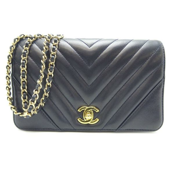 dh61392 1 Chanel V Stitch Chain Lambskin Shoulder Bag Blue