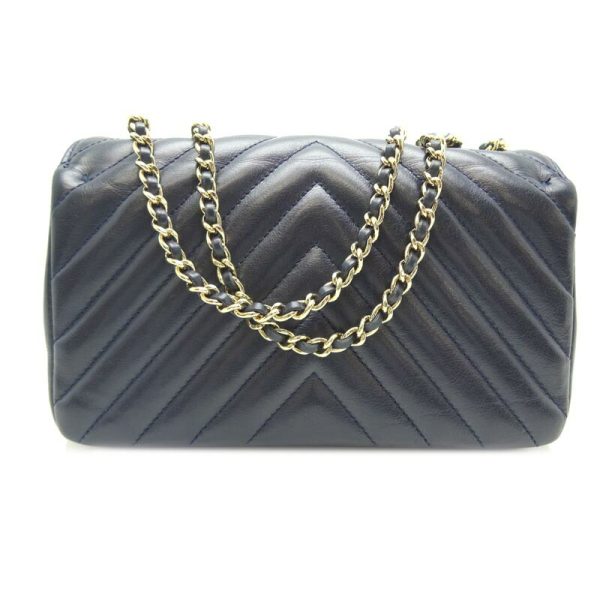 dh61392 2 Chanel V Stitch Chain Lambskin Shoulder Bag Blue