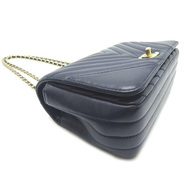 dh61392 3 Chanel V Stitch Chain Lambskin Shoulder Bag Blue