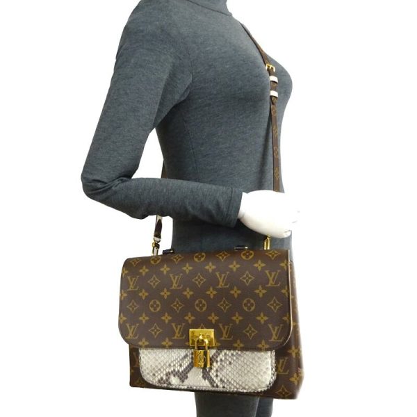 dh61399 8 Louis Vuitton Exotic Marignan Monogram Shoulder Bag Brown Black