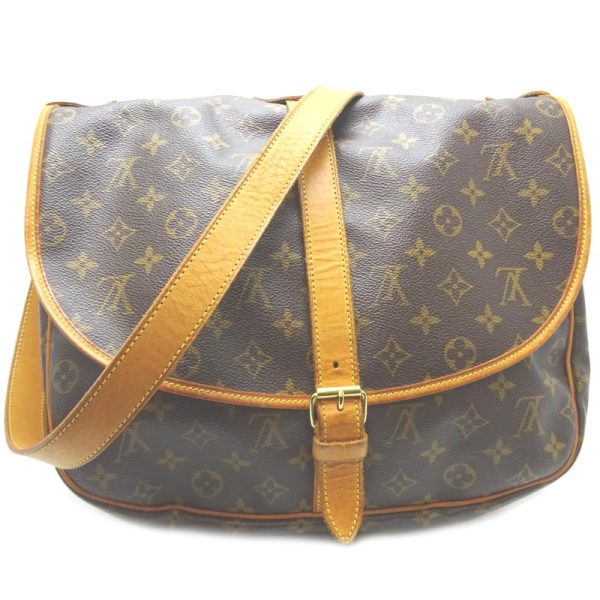 dh61954 2 Louis Vuitton Saumur 35 Monogram Shoulder Bag Brown