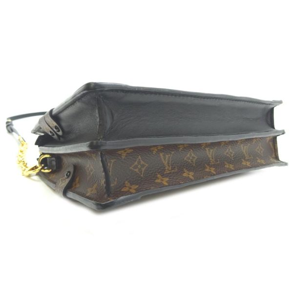 dh62880 3 Louis Vuitton Trunk Clutch Monogram Reverse Shoulder Bag Brown Black