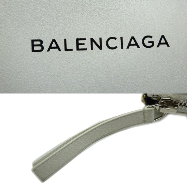 dh62926 7 Balenciaga Shopping Clip M Clutch Bag White