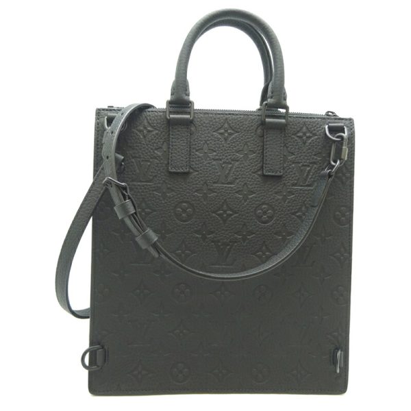 dh63143 2 Louis Vuitton Sac Plat Taurillon Handbag Black