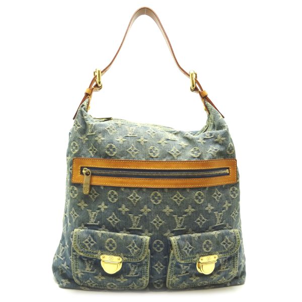 dh63200 1 Louis Vuitton Baggy GM Denim Shoulder Bag Blue Brown