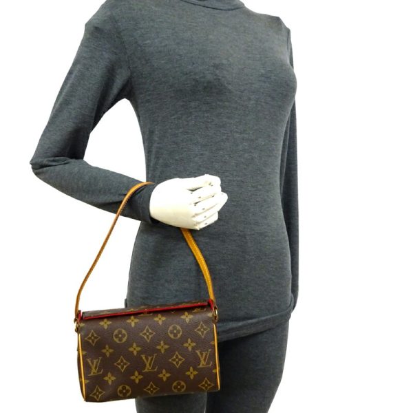 dh63306 9 Louis Vuitton Recital Monogram Shoulder Bag Brown