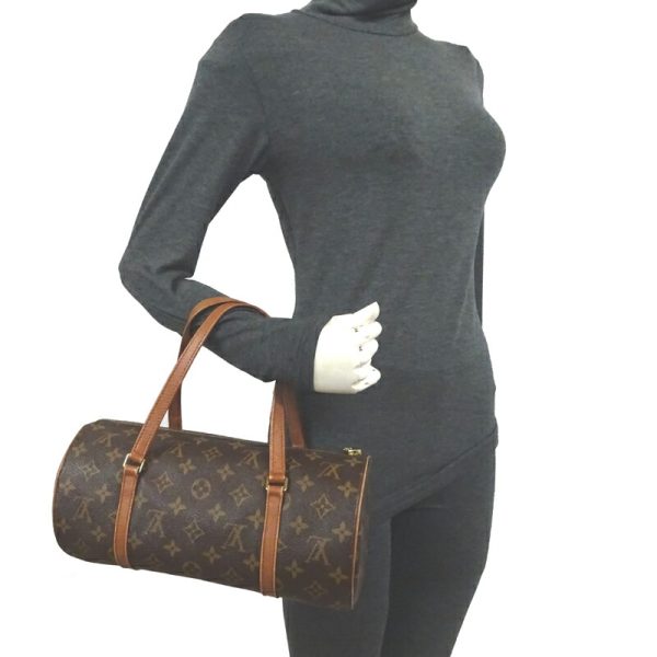 dh63402 10 Louis Vuitton Papillon 30 Monogram Handbag Brown