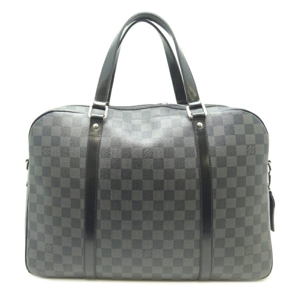 dh64186 2 Louis Vuitton Graphite Yawn Damier Graphite Bag Black